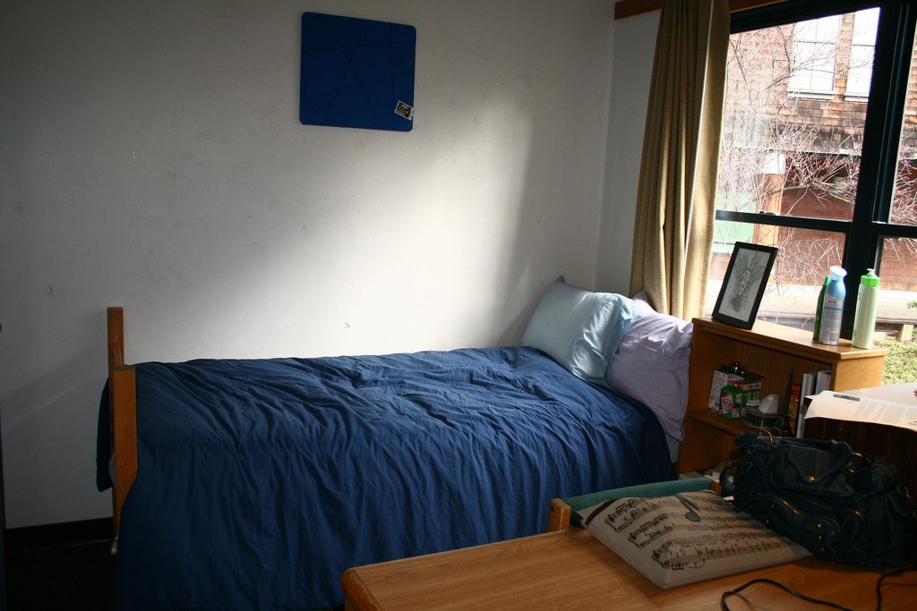 A dull, plain bedroom