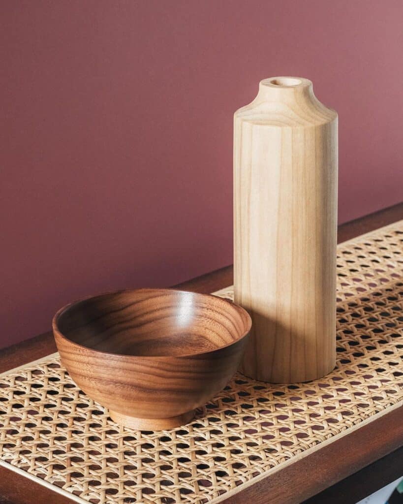 Jonathan Renton - American walnut bowl and a tulip wood vase