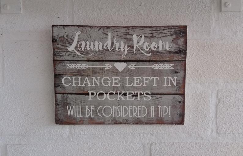 a new wooden wall hung sign in the shabby chic style