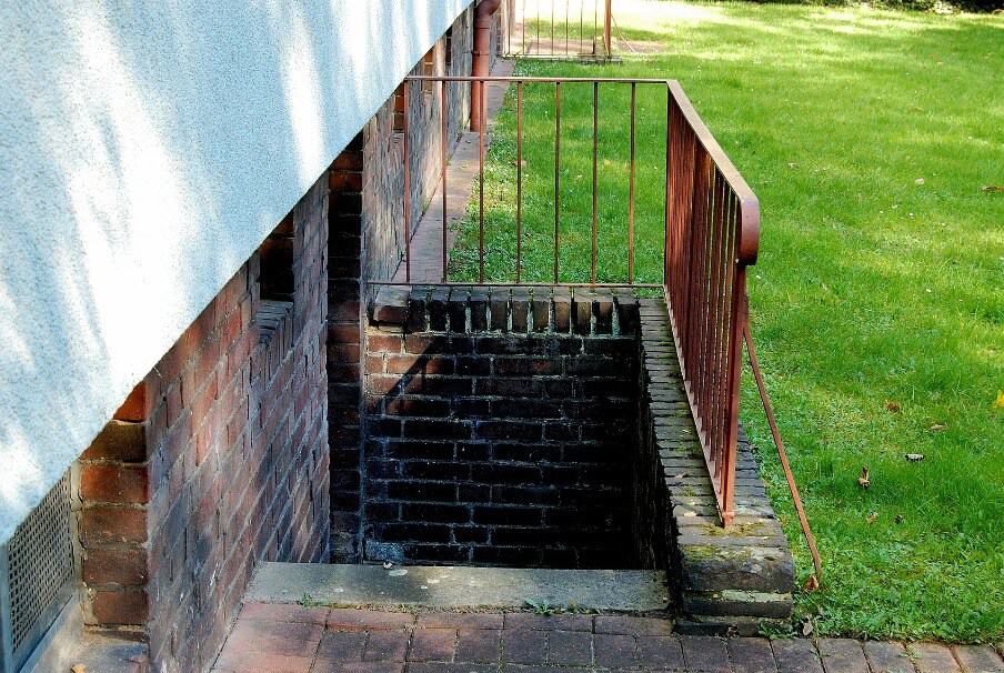 steps leading down to a basement